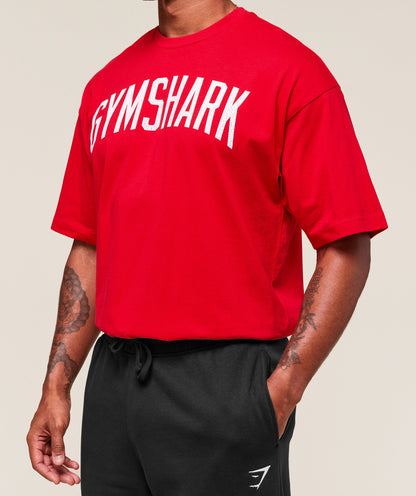 Gymshark Worn Graphic T-Shirt Athletic Red