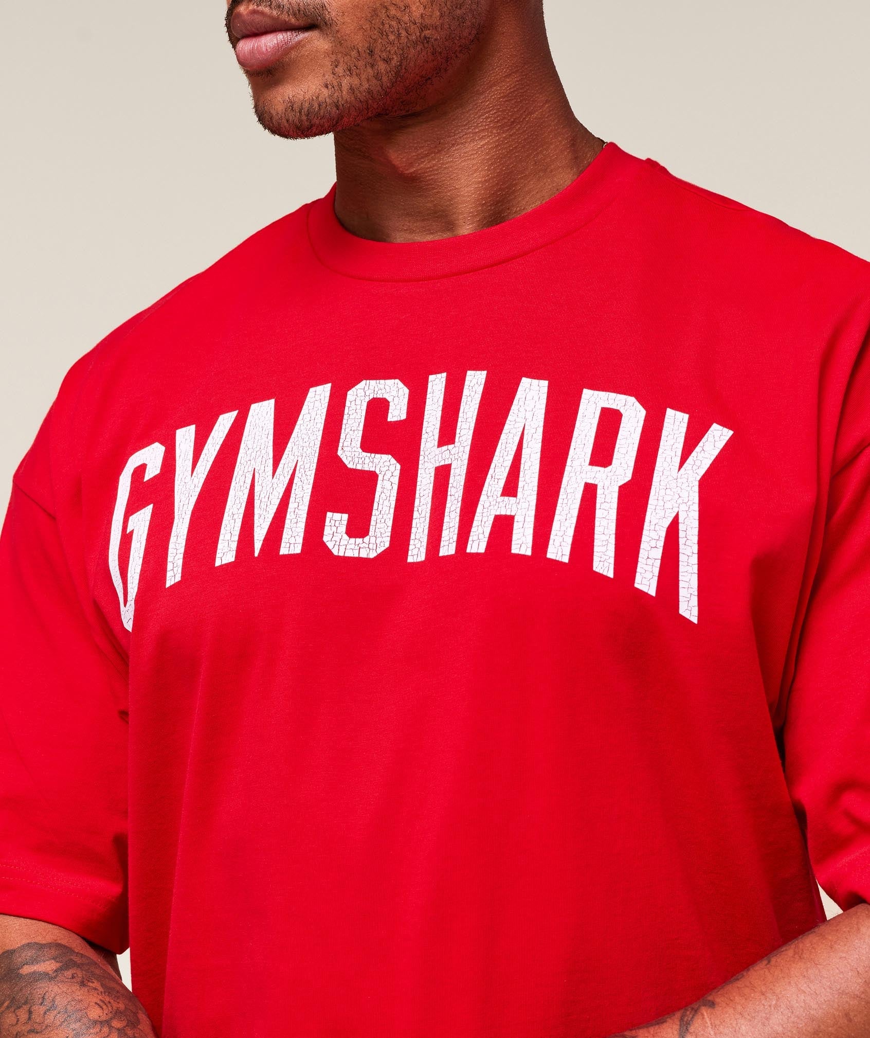 Gymshark Worn Graphic T-Shirt Athletic Red