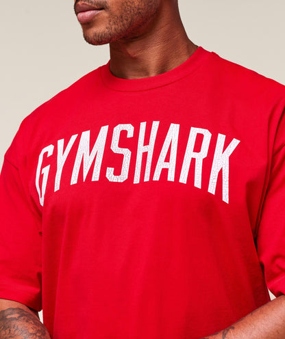 Gymshark Worn Graphic T-Shirt Athletic Red