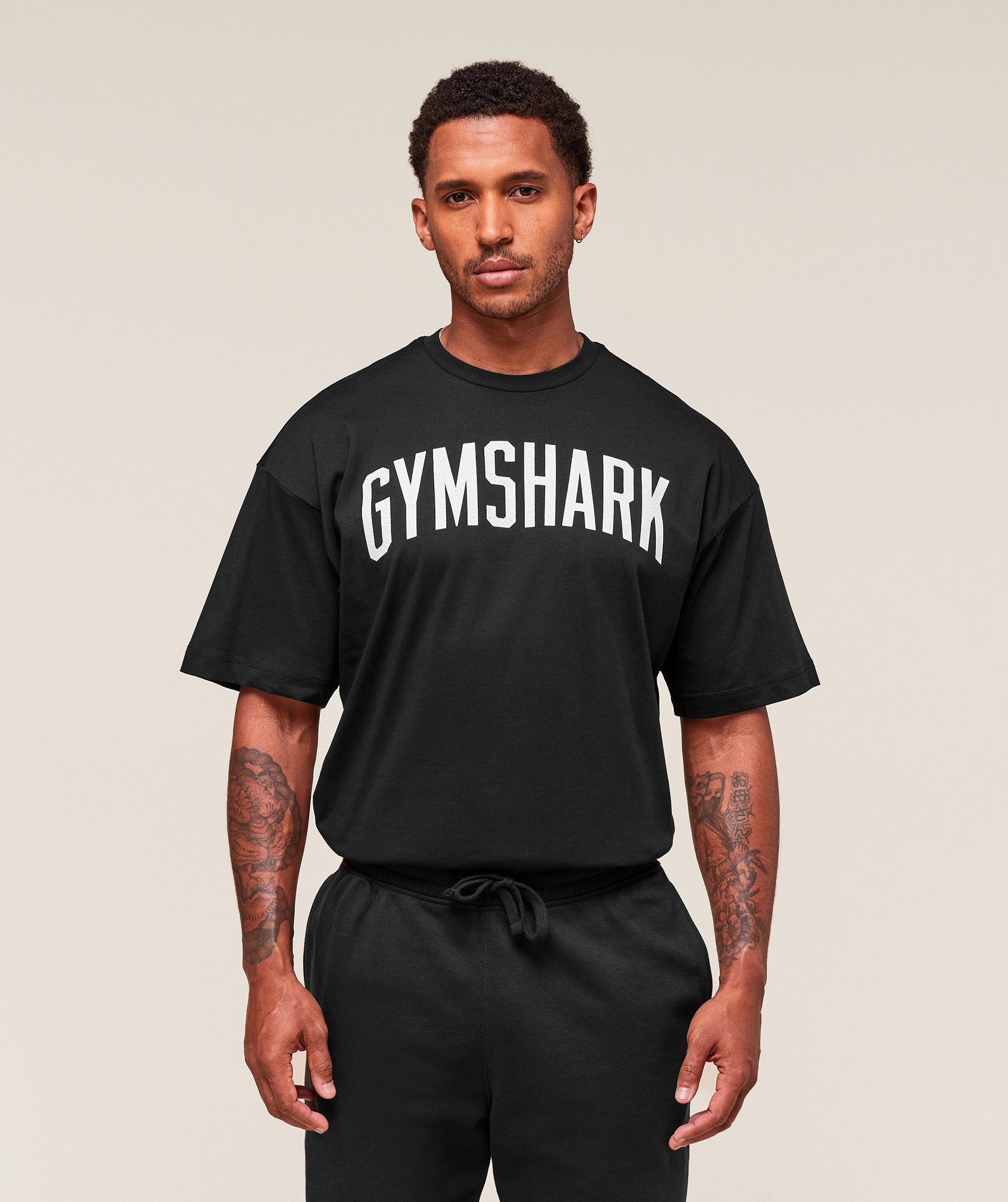 Gymshark Worn Graphic T-Shirt Black