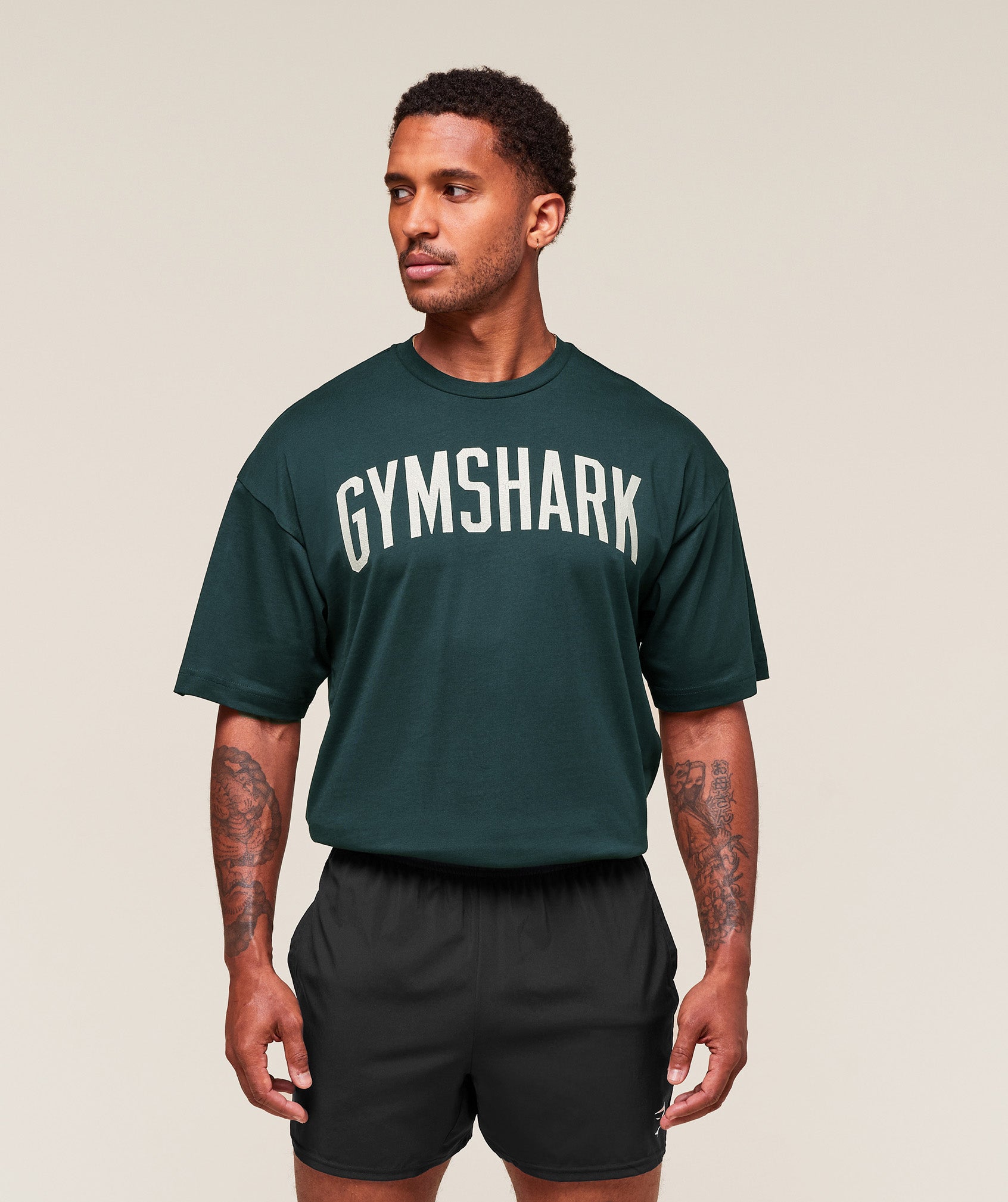 Gymshark Worn Graphic T-Shirt Deep Petrol Blue