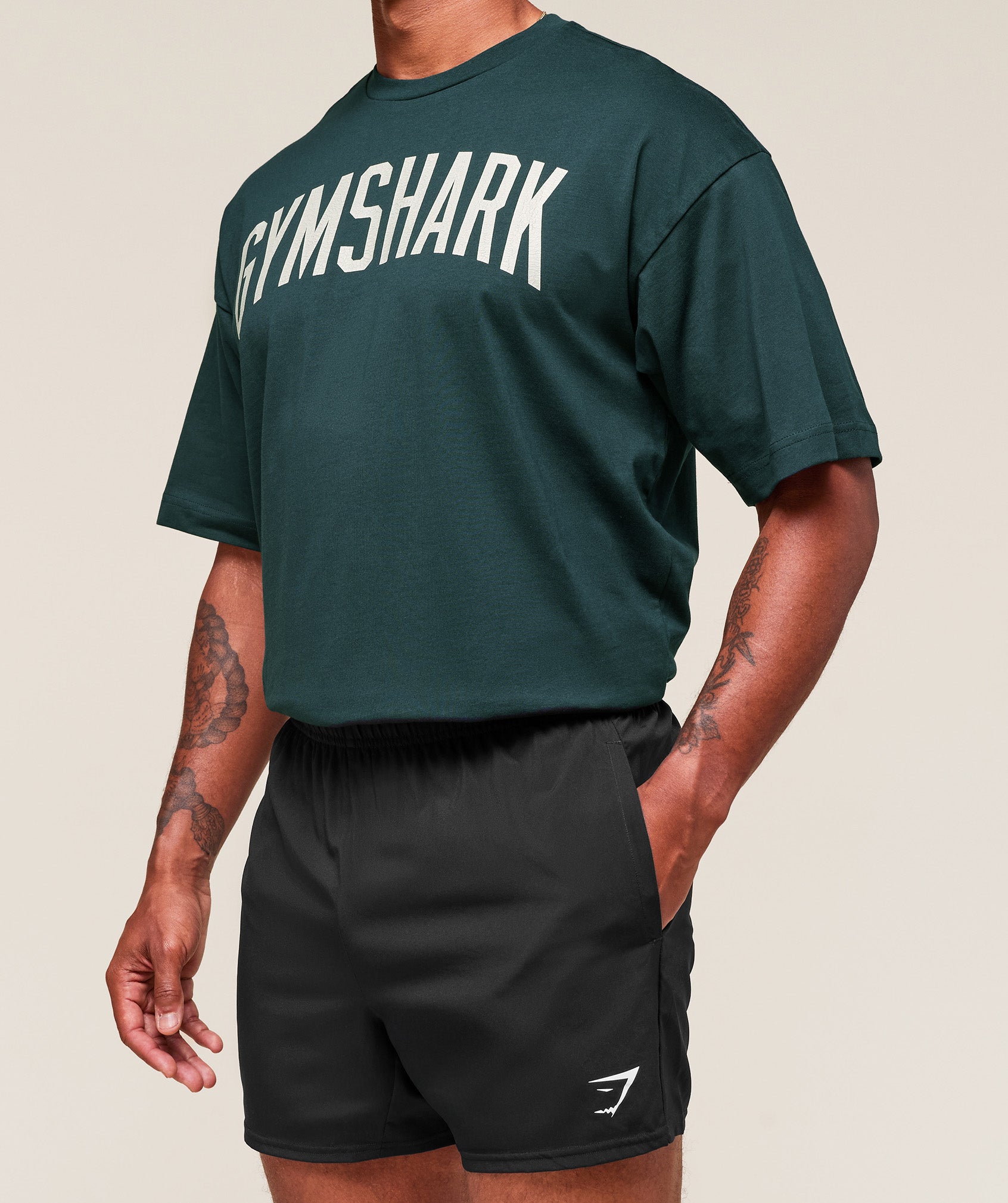 Gymshark Worn Graphic T-Shirt Deep Petrol Blue