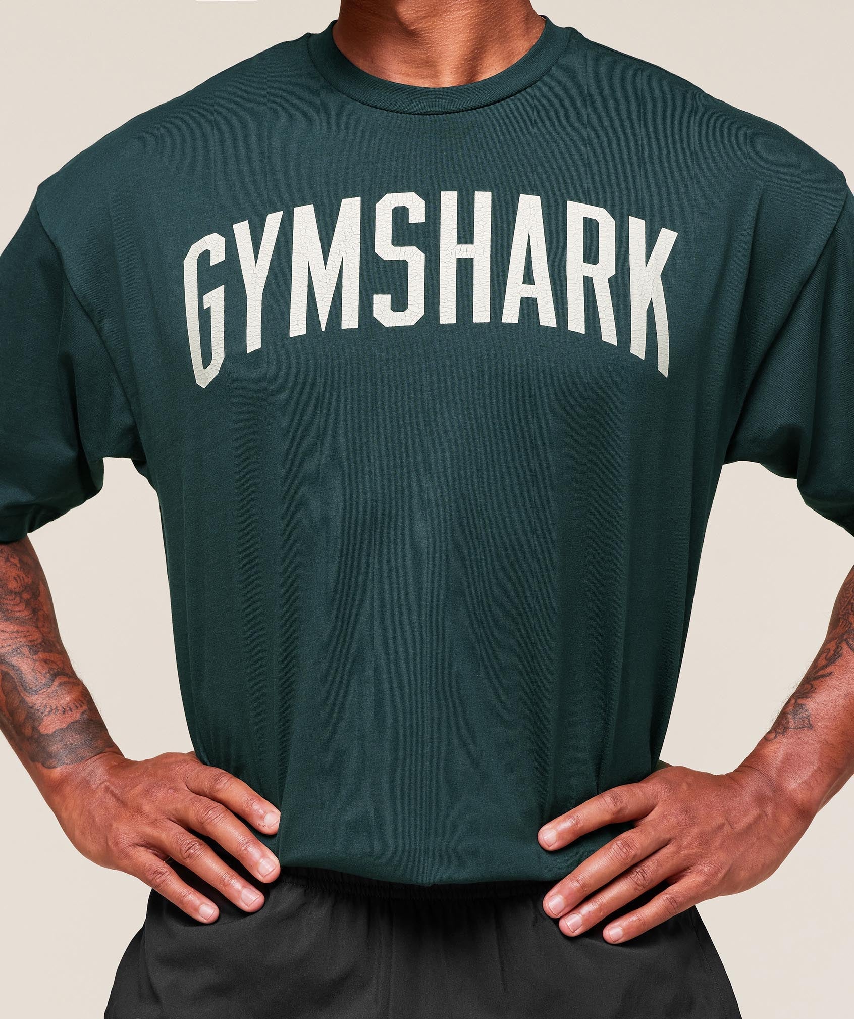 Gymshark Worn Graphic T-Shirt Deep Petrol Blue