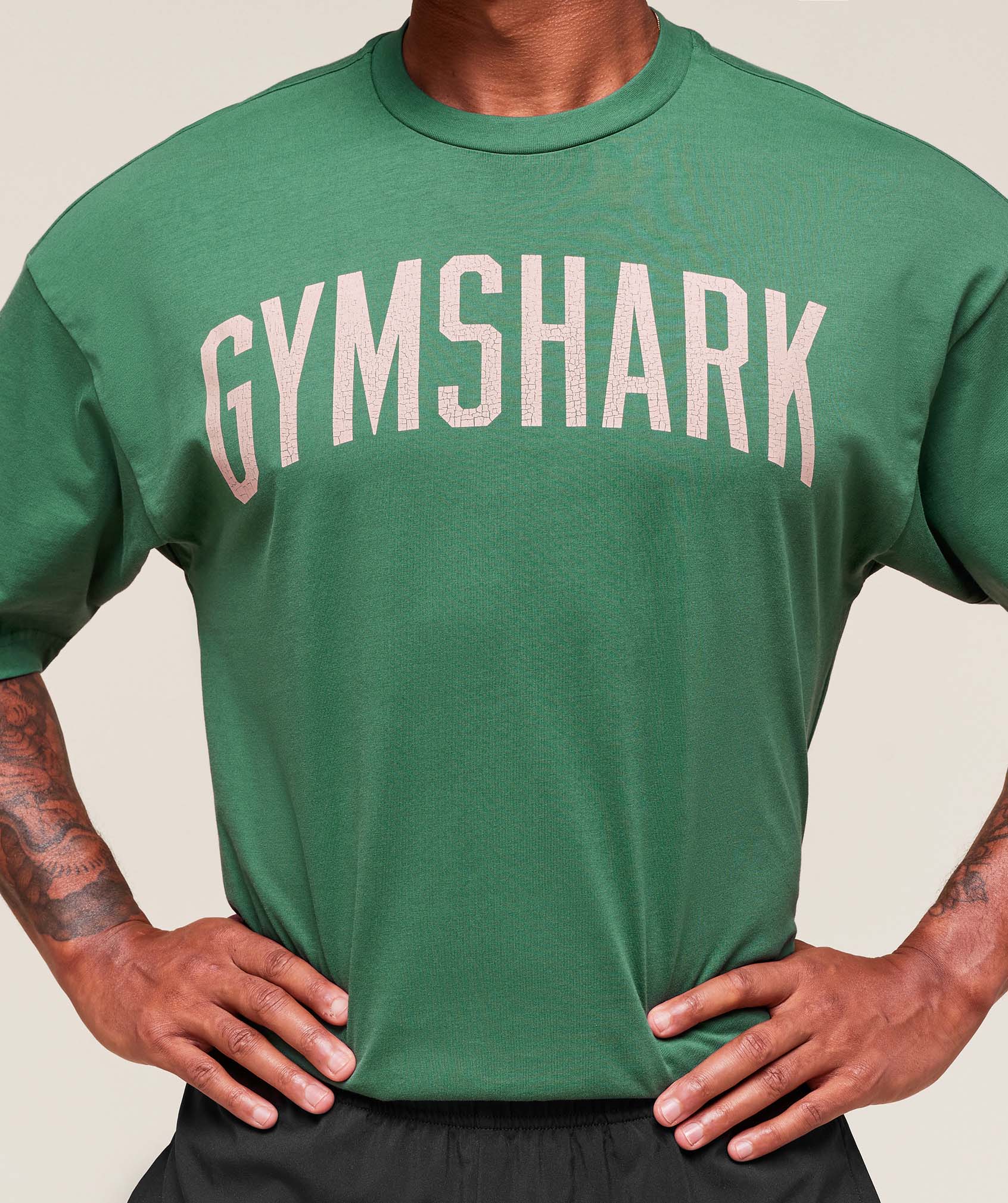 Gymshark Worn Graphic T-Shirt Lift Green