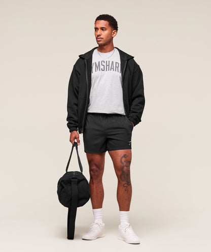 Gymshark Worn Graphic T-Shirt Light Grey Core Marl