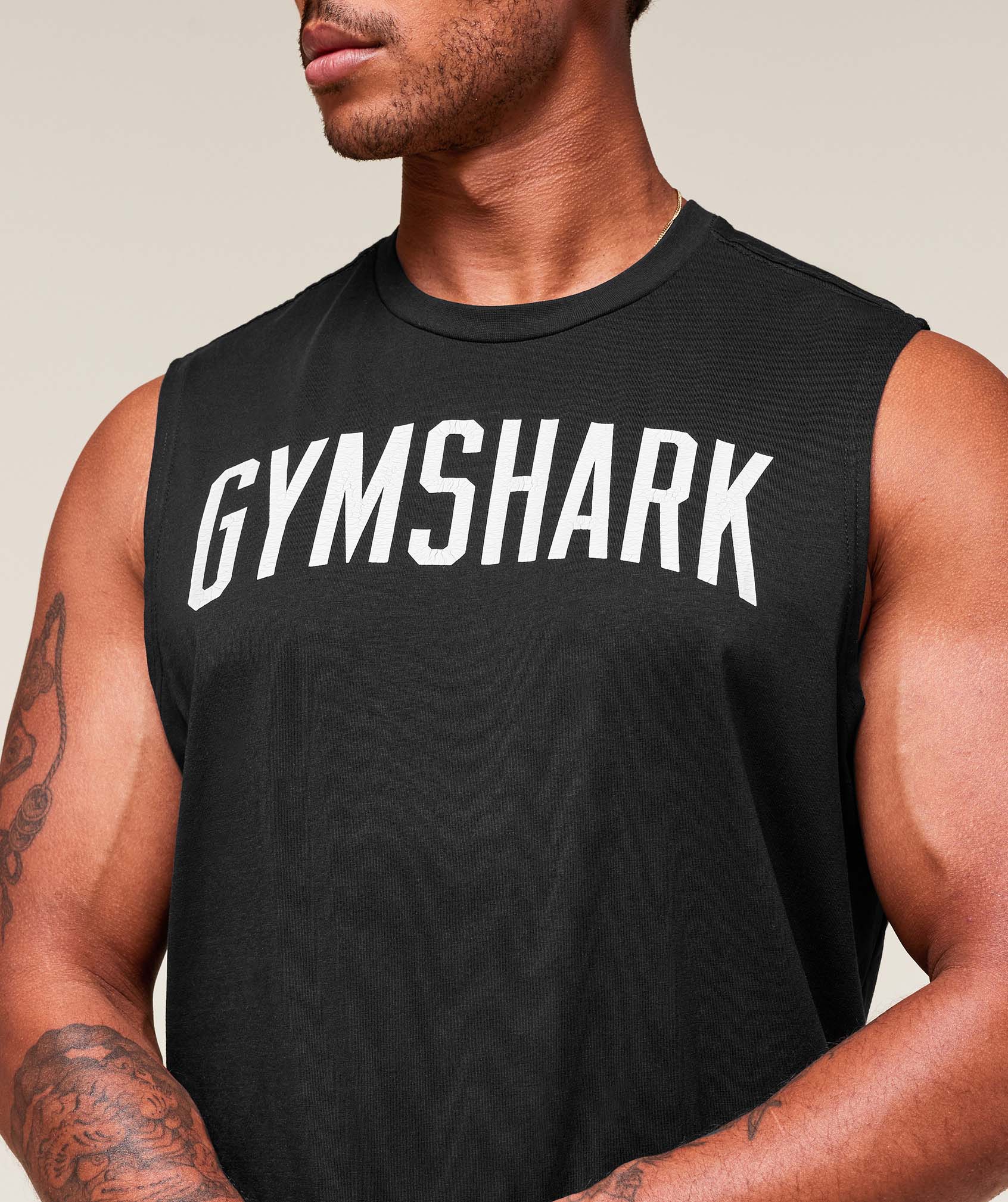 Gymshark Worn Graphic Tank Black