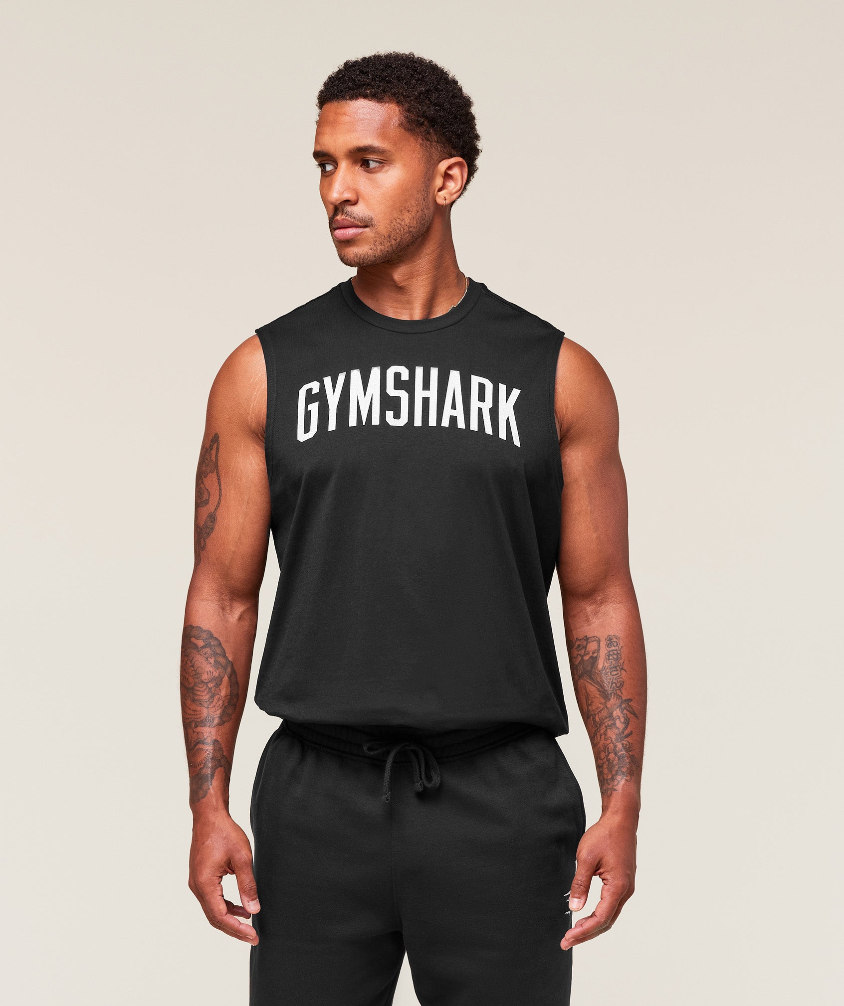 Gymshark Worn Graphic Tank Black