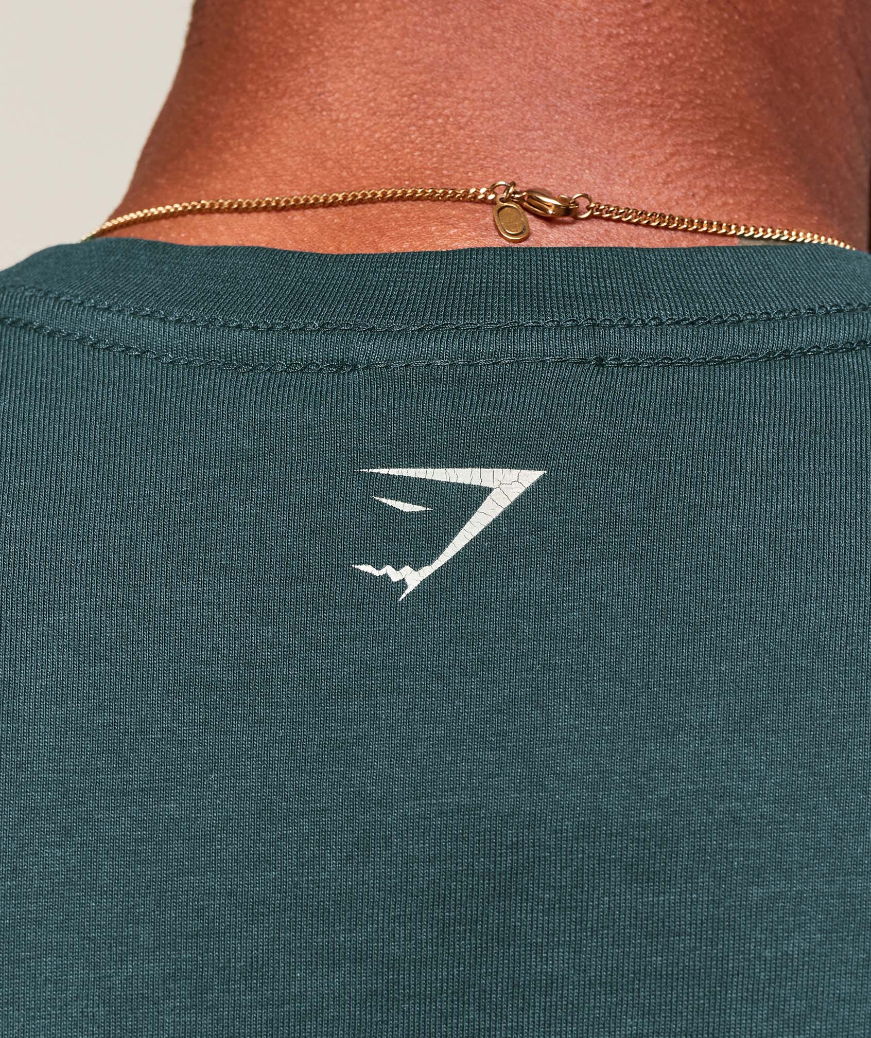 Gymshark Worn Graphic Tank Deep Petrol Blue