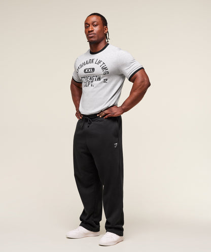 Gymshark Xxl Strength Dept Ringer T-Shirt Light Grey Core Marl