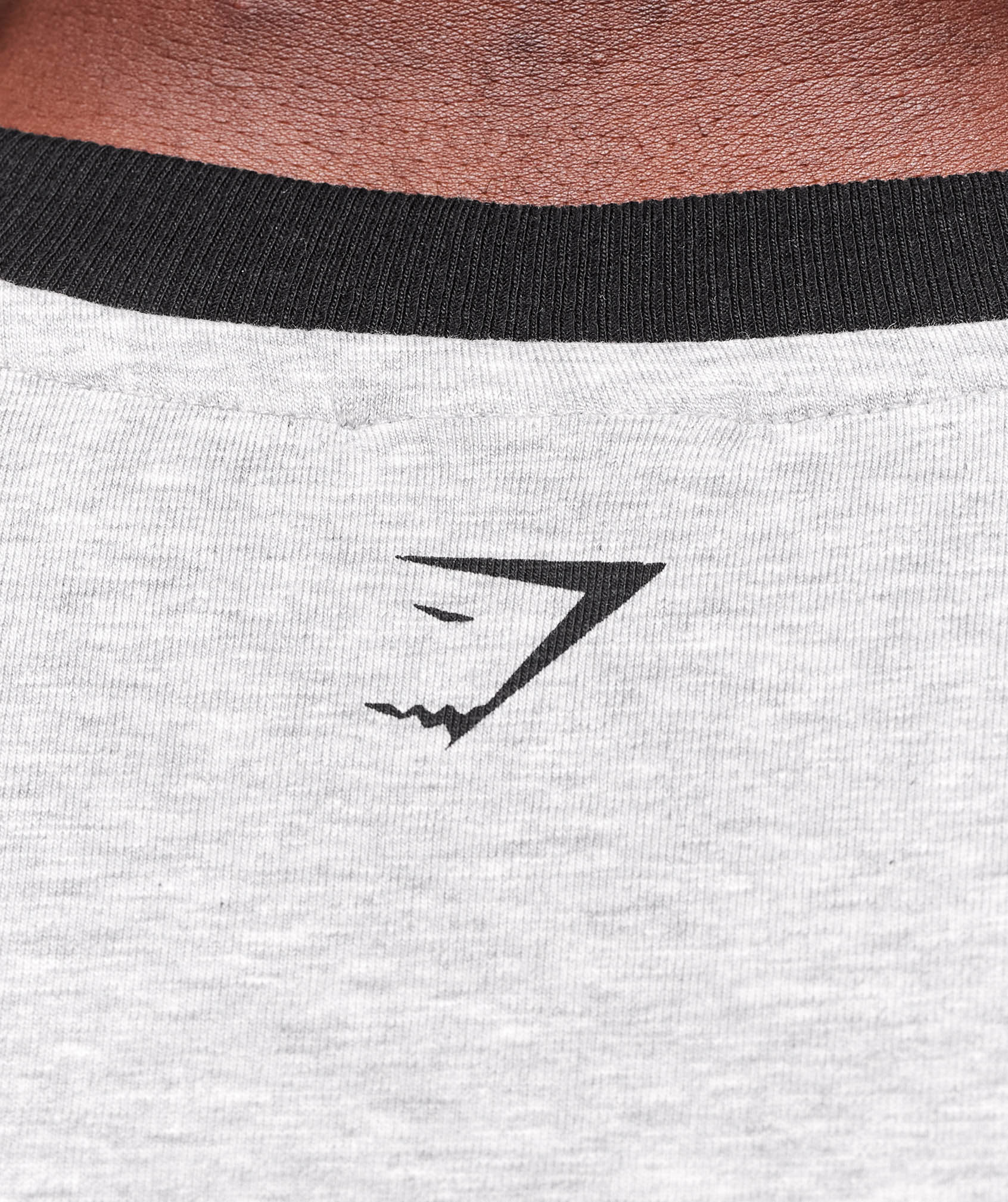 Gymshark Xxl Strength Dept Ringer T-Shirt Light Grey Core Marl