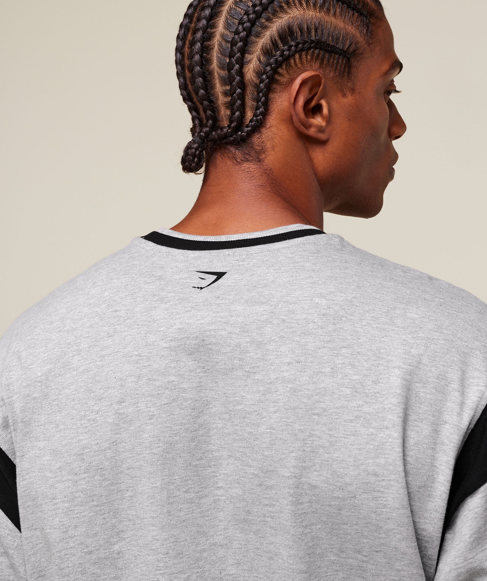 Gymshark Gslc Oversized T-Shirt Light Grey Core Marl