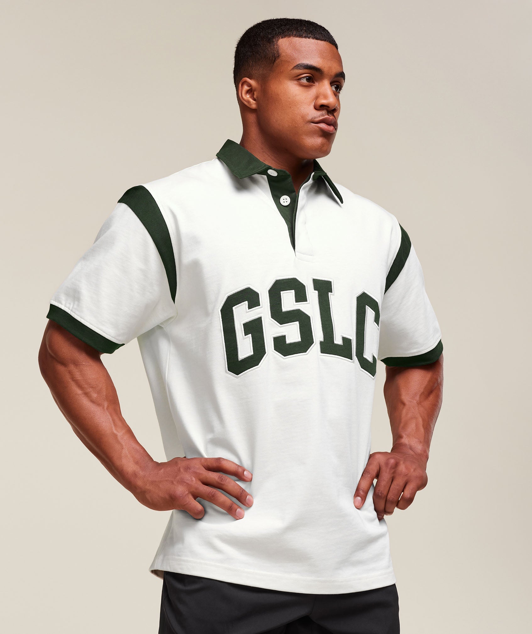Gymshark Gslc Retro Polo Shirt Trail Green