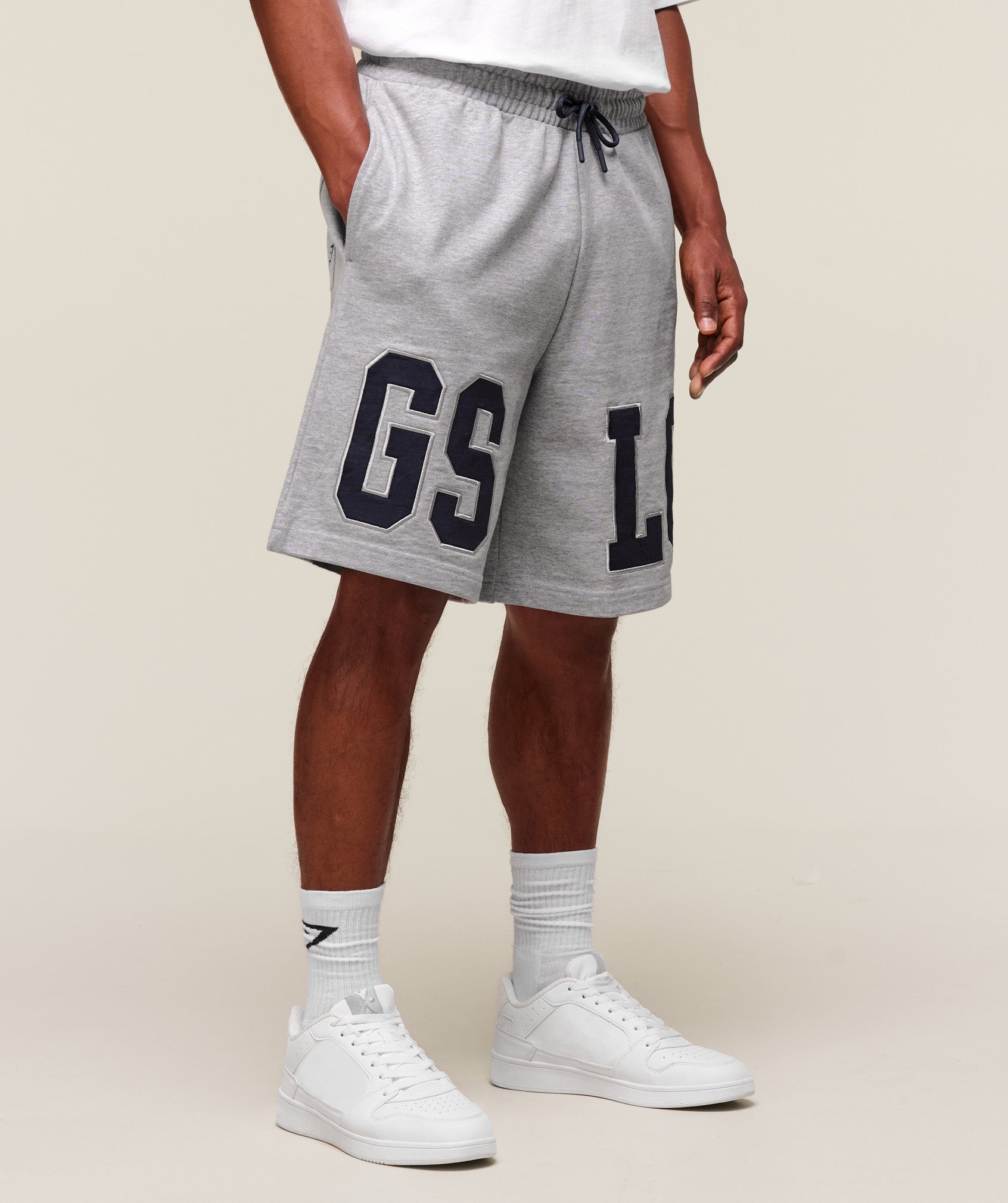 Gymshark Gslc 9" Short Light Grey Core Marl
