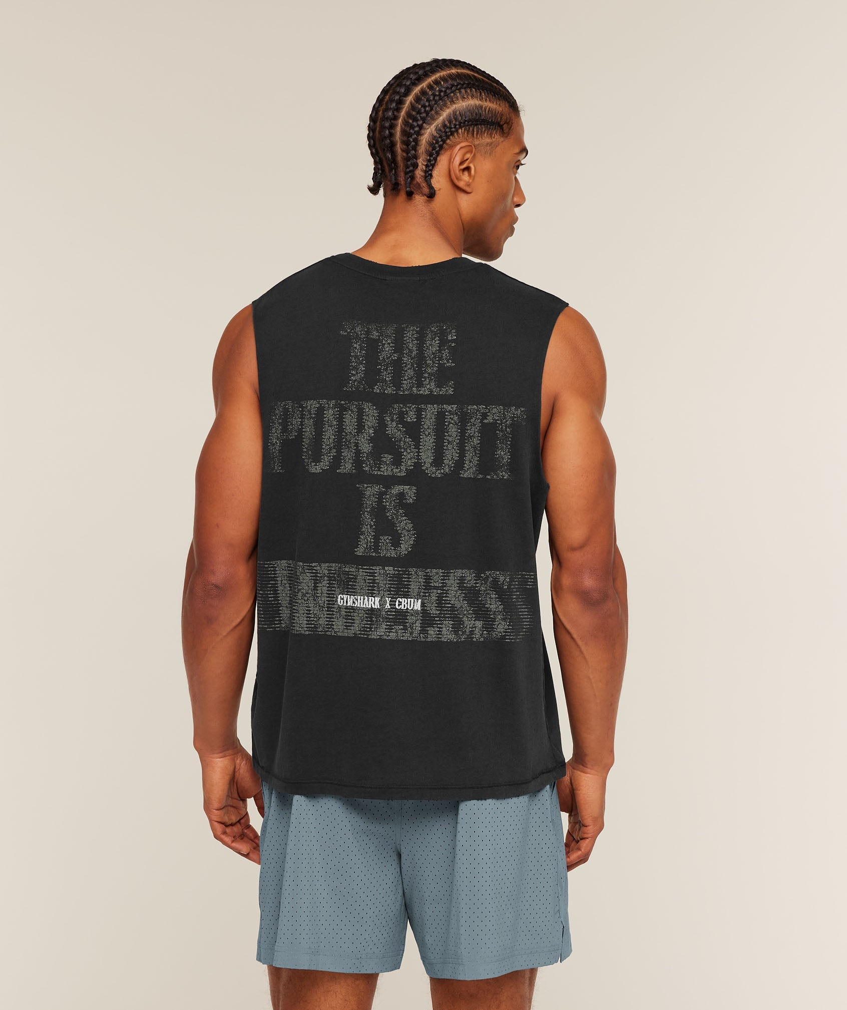 Gymshark Gymshark X Cbum Washed Sleeveless T-Shirt Black