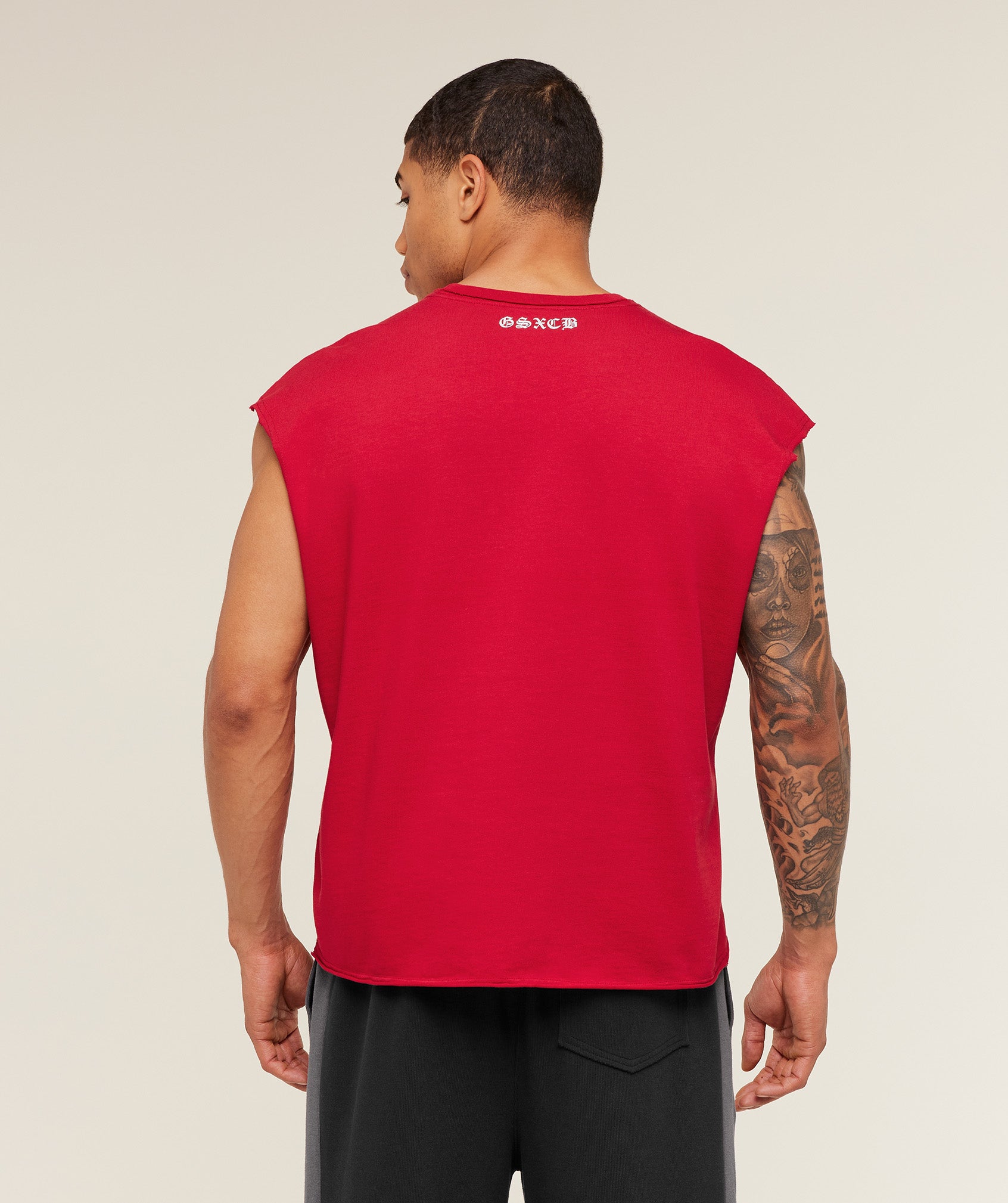 Gymshark Gymshark X Carlos Belcast Cut Off Tee Carmine Red