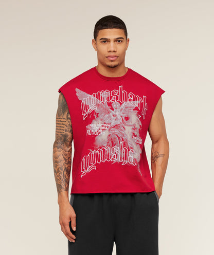 Gymshark Gymshark X Carlos Belcast Cut Off Tee Carmine Red