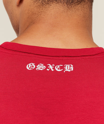 Gymshark Gymshark X Carlos Belcast Cut Off Tee Carmine Red