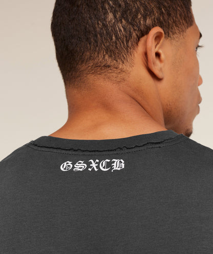 Gymshark Gymshark X Carlos Belcast Cut Off Tee Onyx Grey