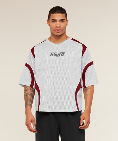 Gymshark Gymshark X Carlos Belcast Mesh Jersey Light Grey