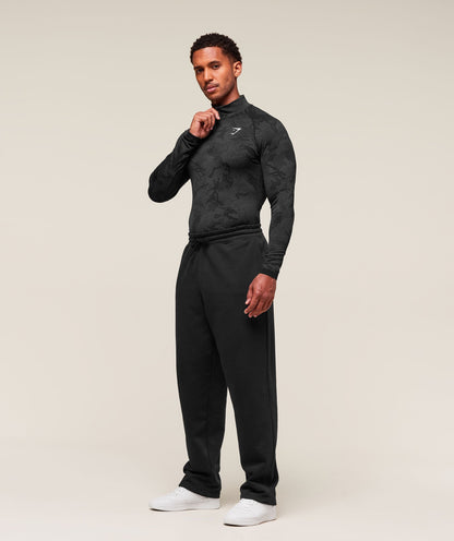Gymshark Geo Seamless 1/4 Zip Black