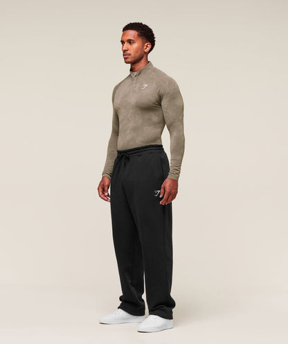 Gymshark Geo Seamless 1/4 Zip Linen Brown