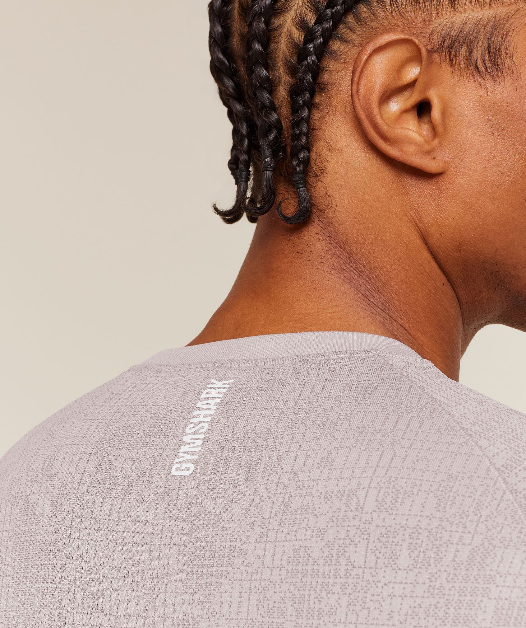 Gymshark Geo Seamless Grid T-Shirt Dawn Purple