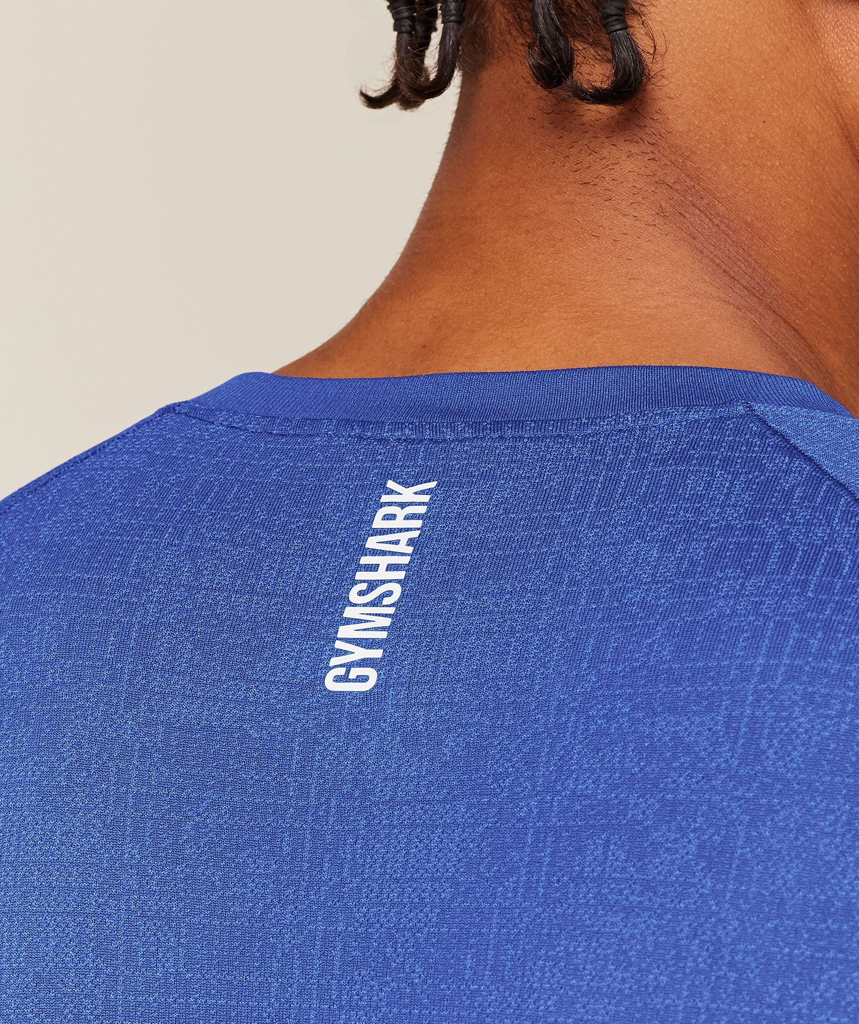 Gymshark Geo Seamless Grid T-Shirt Force Blue