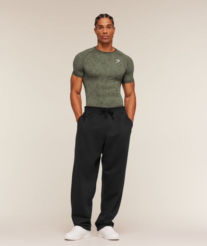 Gymshark Geo Seamless Grid T-Shirt Strength Green