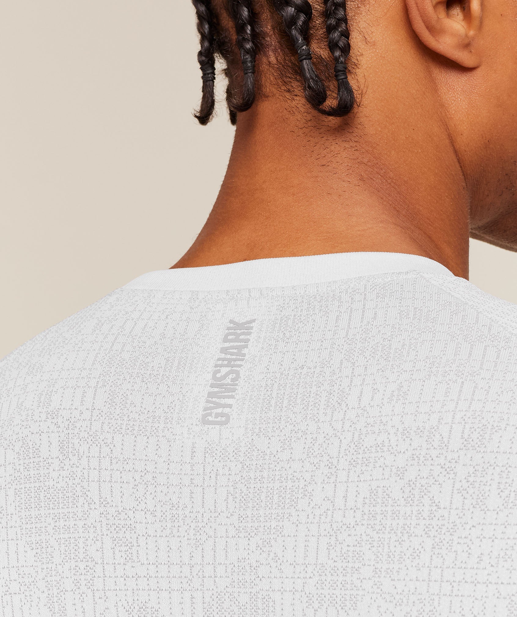 Gymshark Geo Seamless Grid T-Shirt White