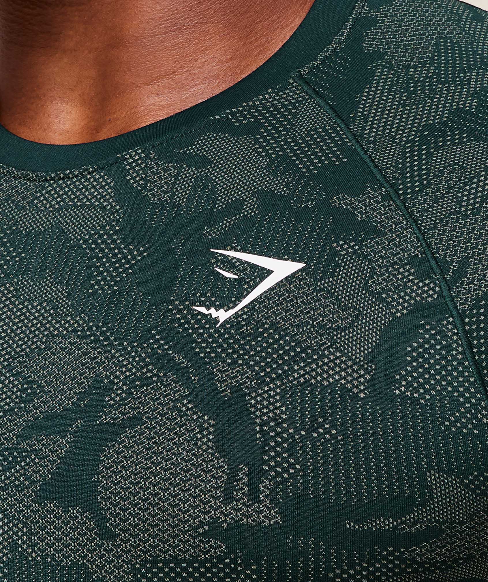 Gymshark Geo Seamless T-Shirt Deep Petrol Blue
