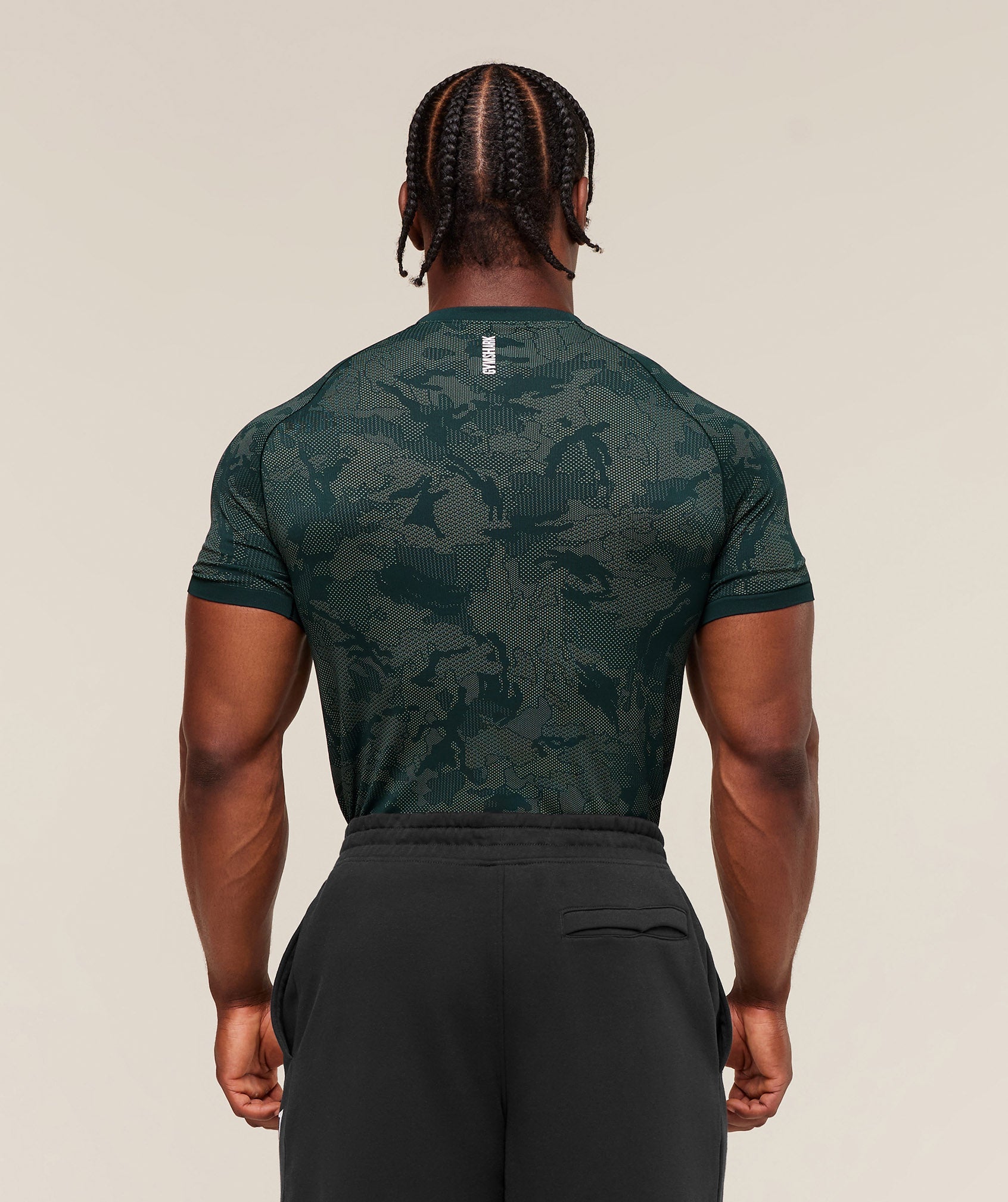 Gymshark Geo Seamless T-Shirt Deep Petrol Blue