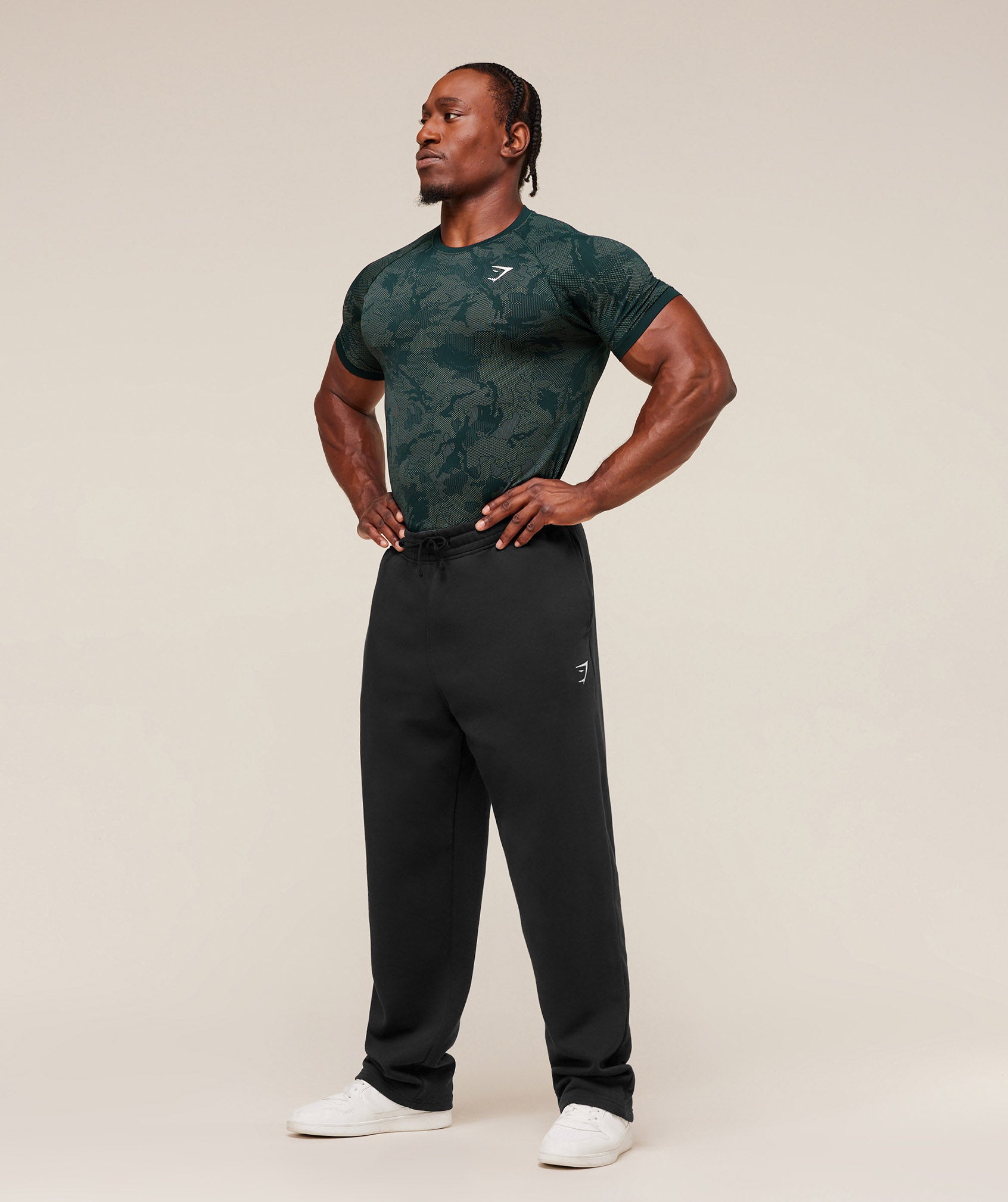 Gymshark Geo Seamless T-Shirt Deep Petrol Blue