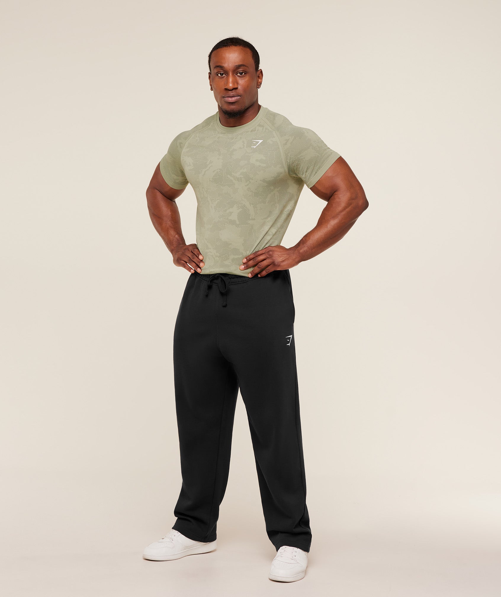 Gymshark Geo Seamless T-Shirt Haze Green
