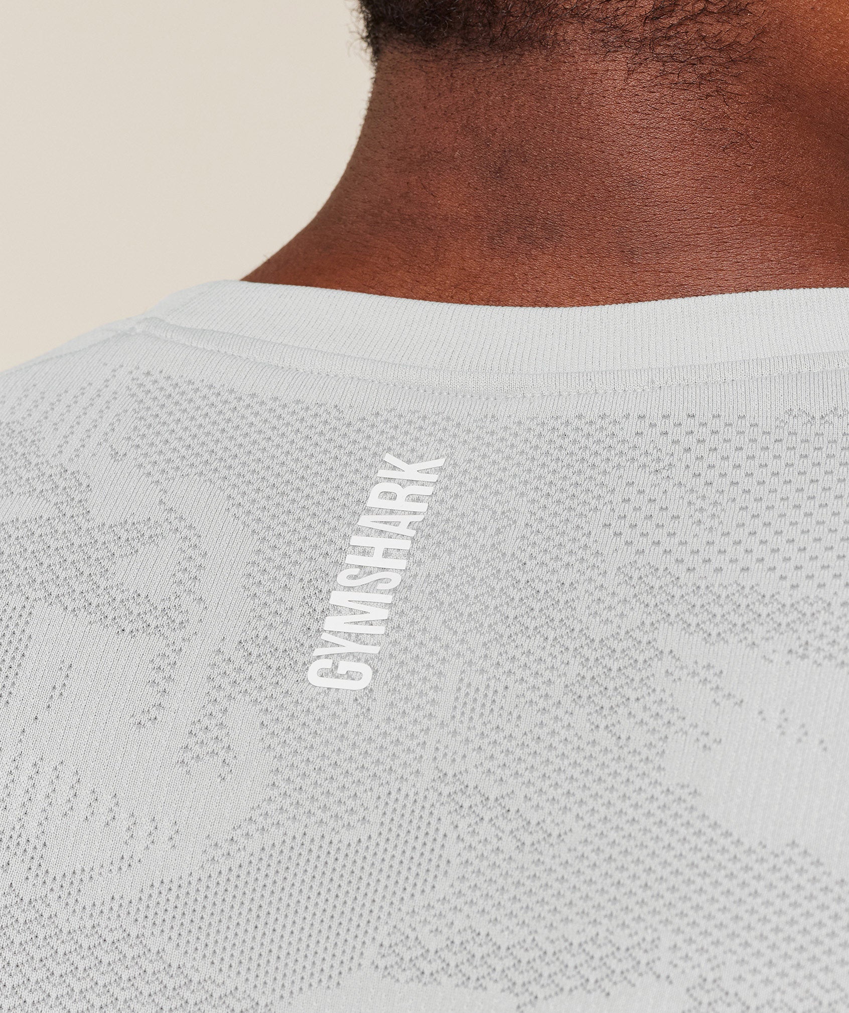 Gymshark Geo Seamless T-Shirt Light Grey