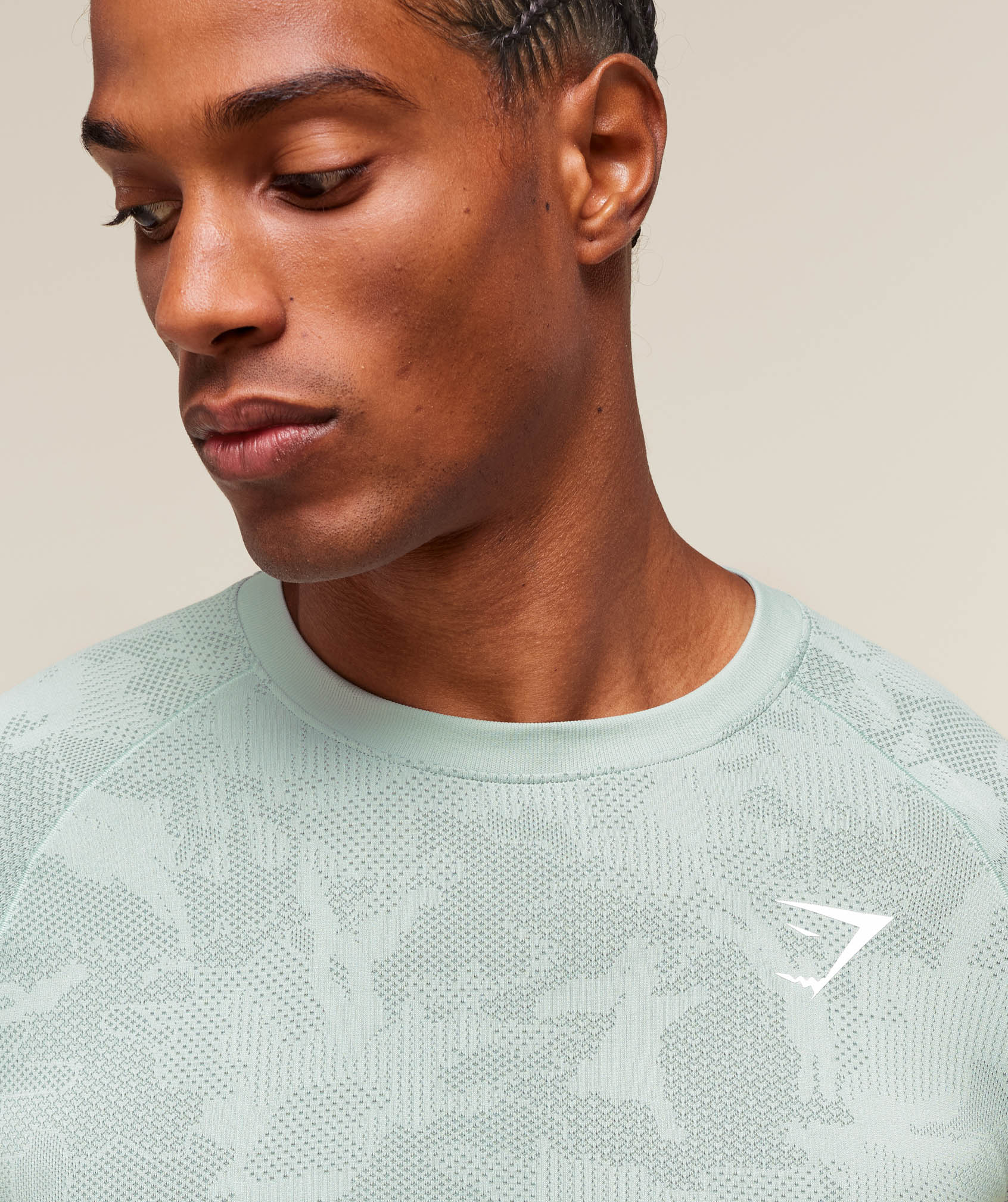 Gymshark Geo Seamless T-Shirt Morning Blue