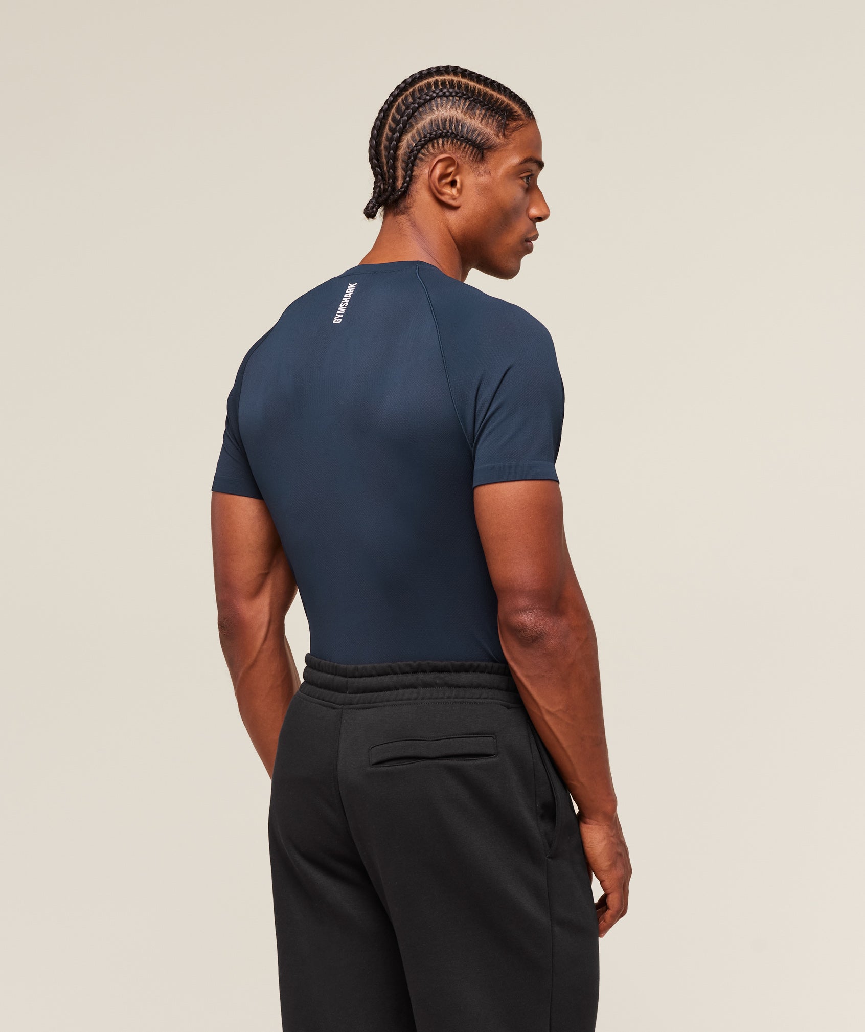 Gymshark Geo Seamless T-Shirt Navy