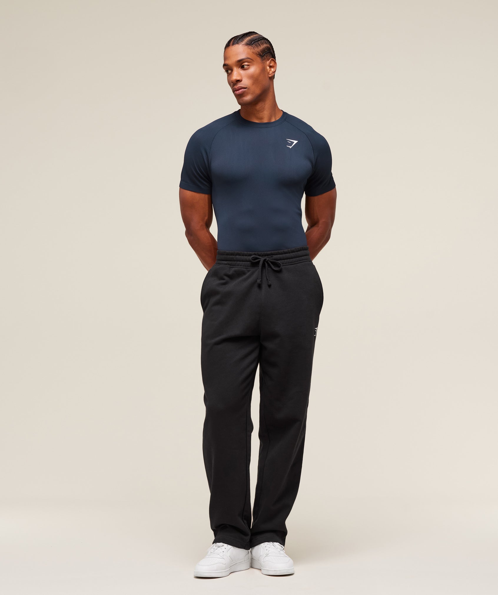 Gymshark Geo Seamless T-Shirt Navy