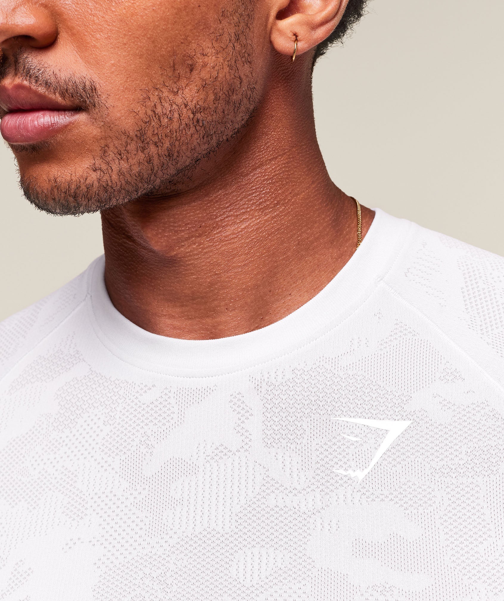 Gymshark Geo Seamless T-Shirt White