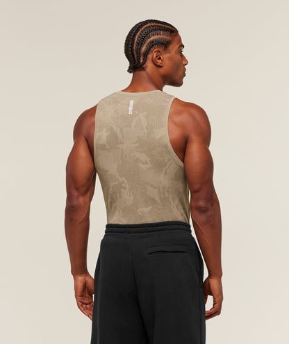 Gymshark Geo Seamless Tank Cement Brown