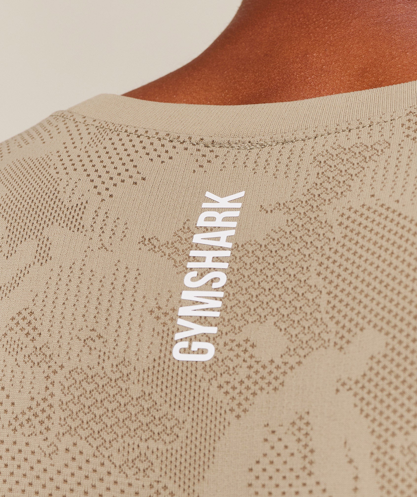 Gymshark Geo Seamless Tank Cement Brown