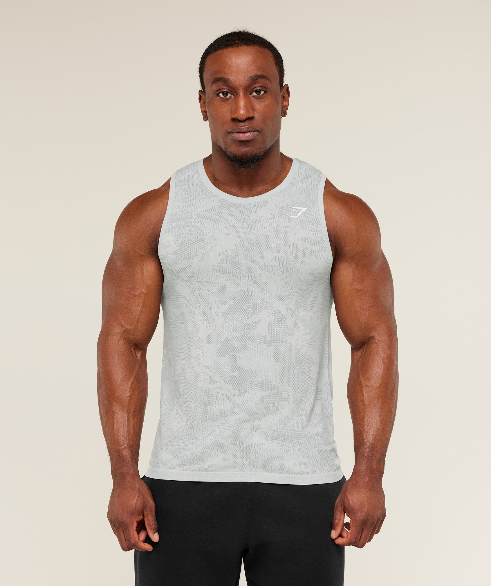 Gymshark Geo Seamless Tank Light Grey