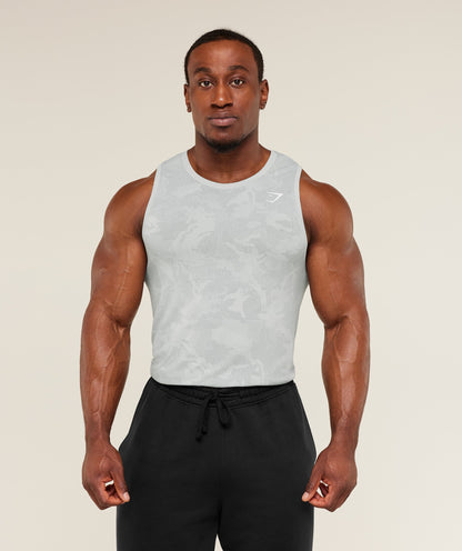 Gymshark Geo Seamless Tank Light Grey