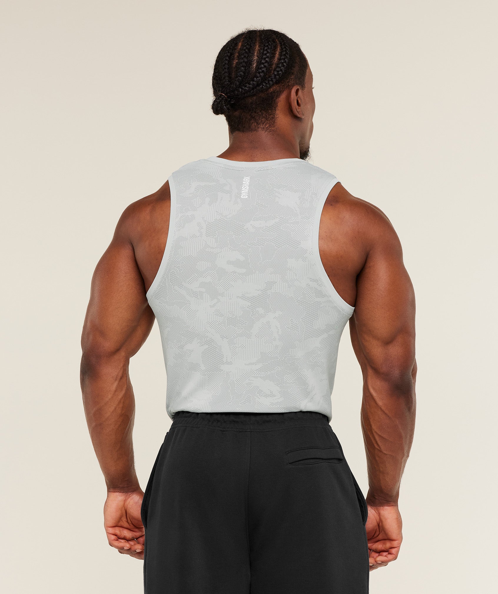 Gymshark Geo Seamless Tank Light Grey