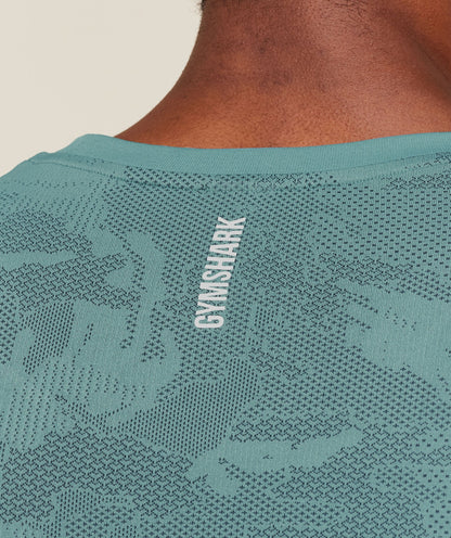 Gymshark Geo Seamless Tank Storm Blue