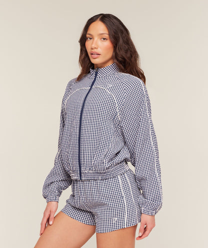 Women's Gymshark Gingham Track Jacket Indigo Purple