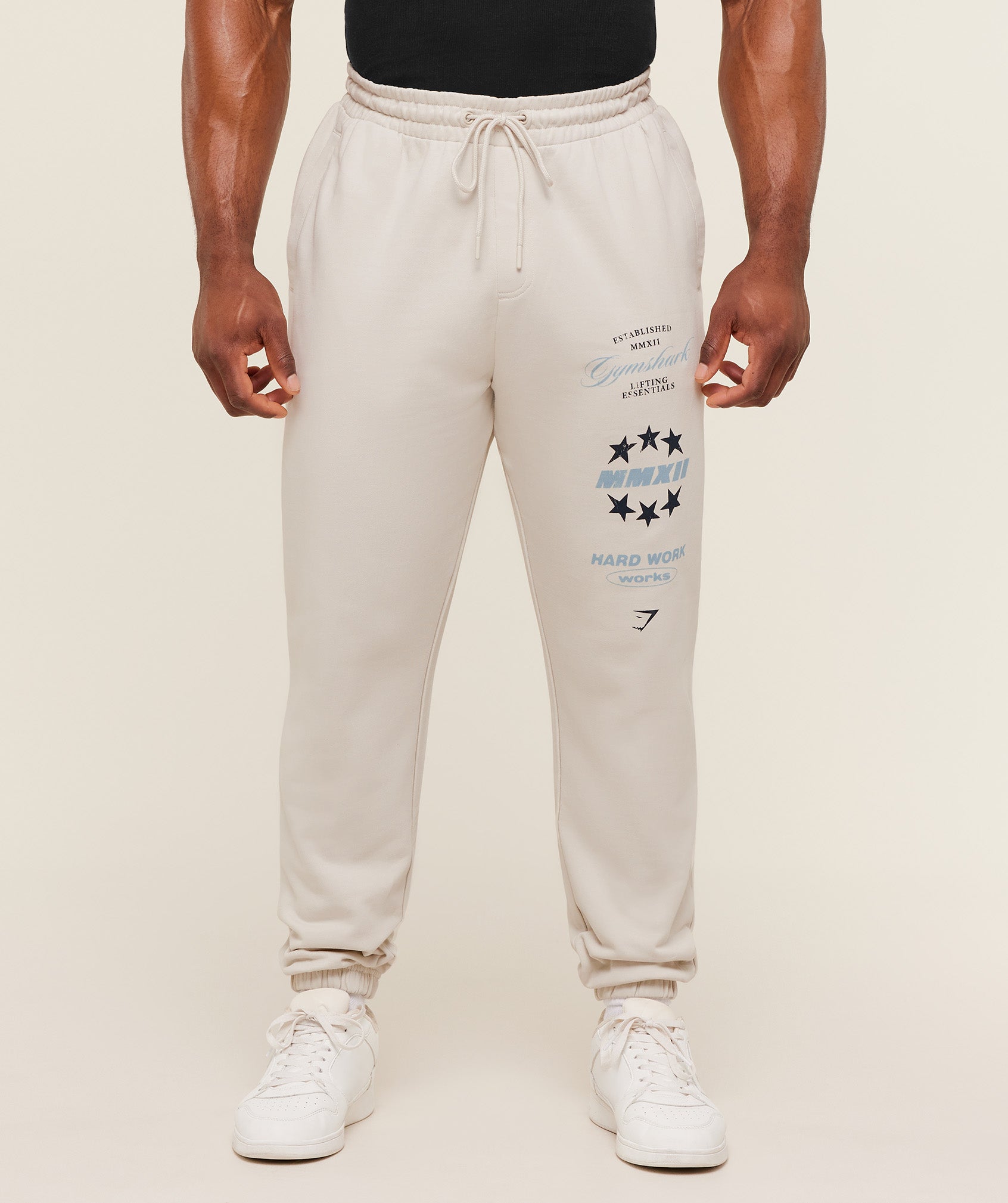 Gymshark Global Lifting Graphic Pants Tinted White