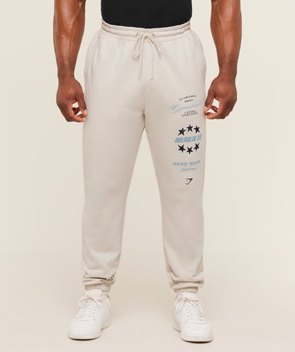 Gymshark Global Lifting Graphic Pants Tinted White