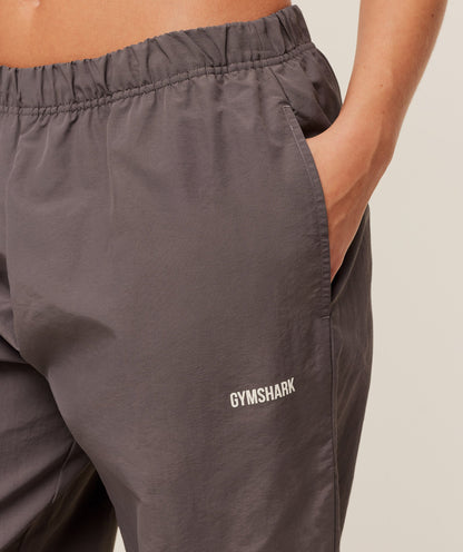 Women's Gymshark Woven Track Pant Cool Brown