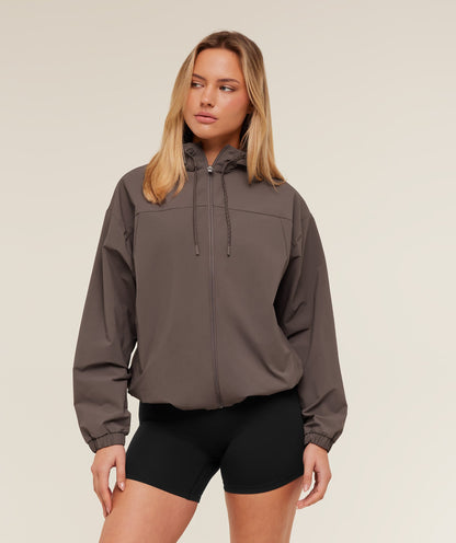 Women's Gymshark Weekend Lifestyle Track Jacket Cool Brown