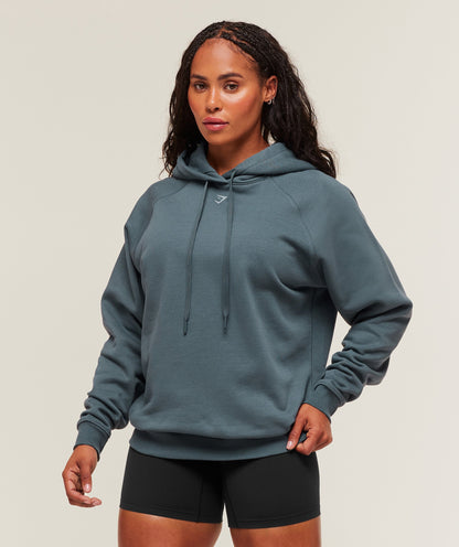 Women's Gymshark Gritty Muscle Mommy Graphic Hoodie Titanium Blue